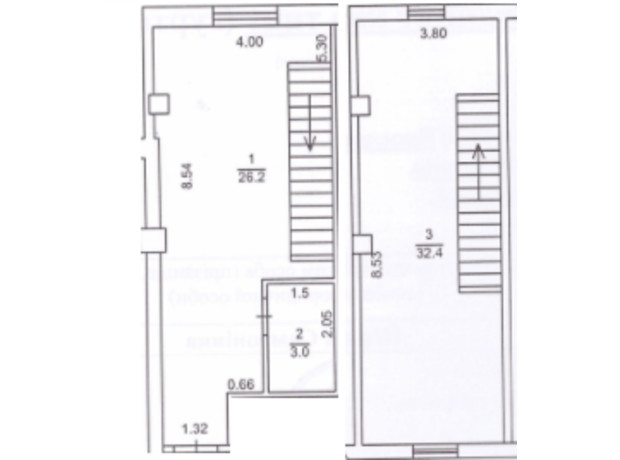 ЖК Надія: планування 2-кімнатної квартири 61.6 м²