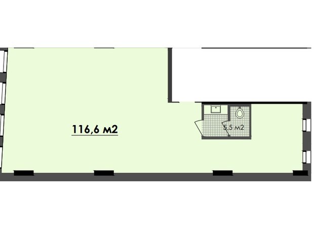 ЖК Respect Hall: планування приміщення 116.6 м²