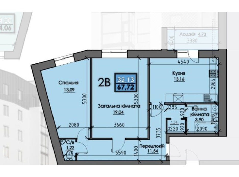 Планировка 2-комнатной квартиры в ЖК Iceberg 64 м², фото 304909 Планировка 2-комнатной квартиры в ЖК Iceberg 64 м², фото 304909