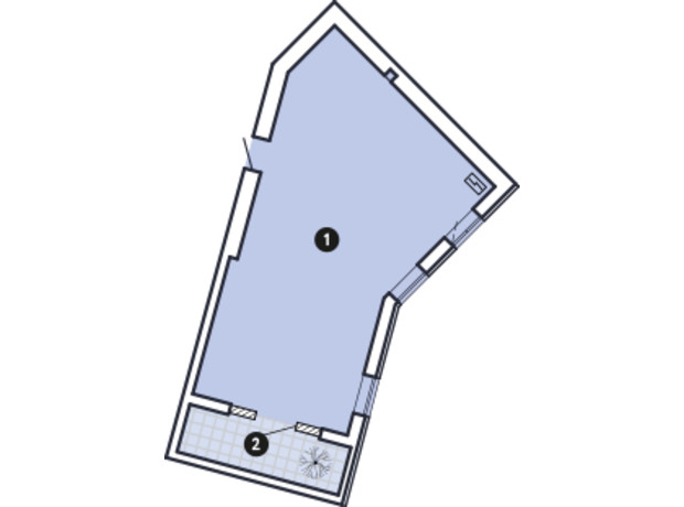 ЖК Comfort City: планировка 1-комнатной квартиры 60.1 м²