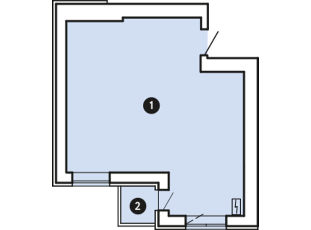 ЖК Comfort City: планировка 1-комнатной квартиры 40.2 м²