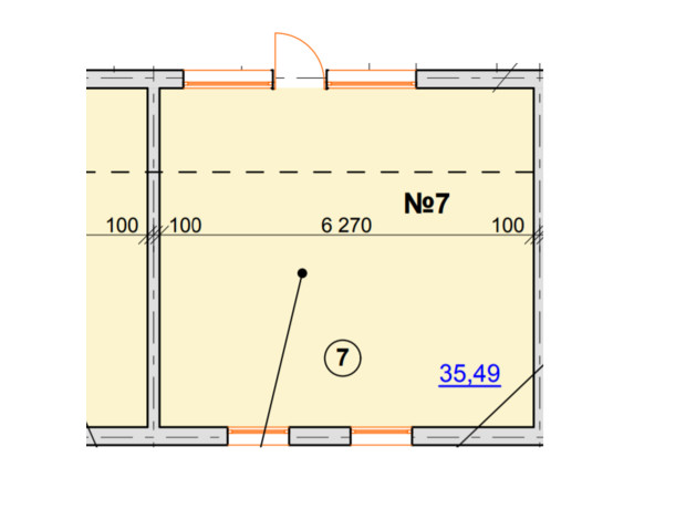 ЖК Карат: планування приміщення 35.49 м²