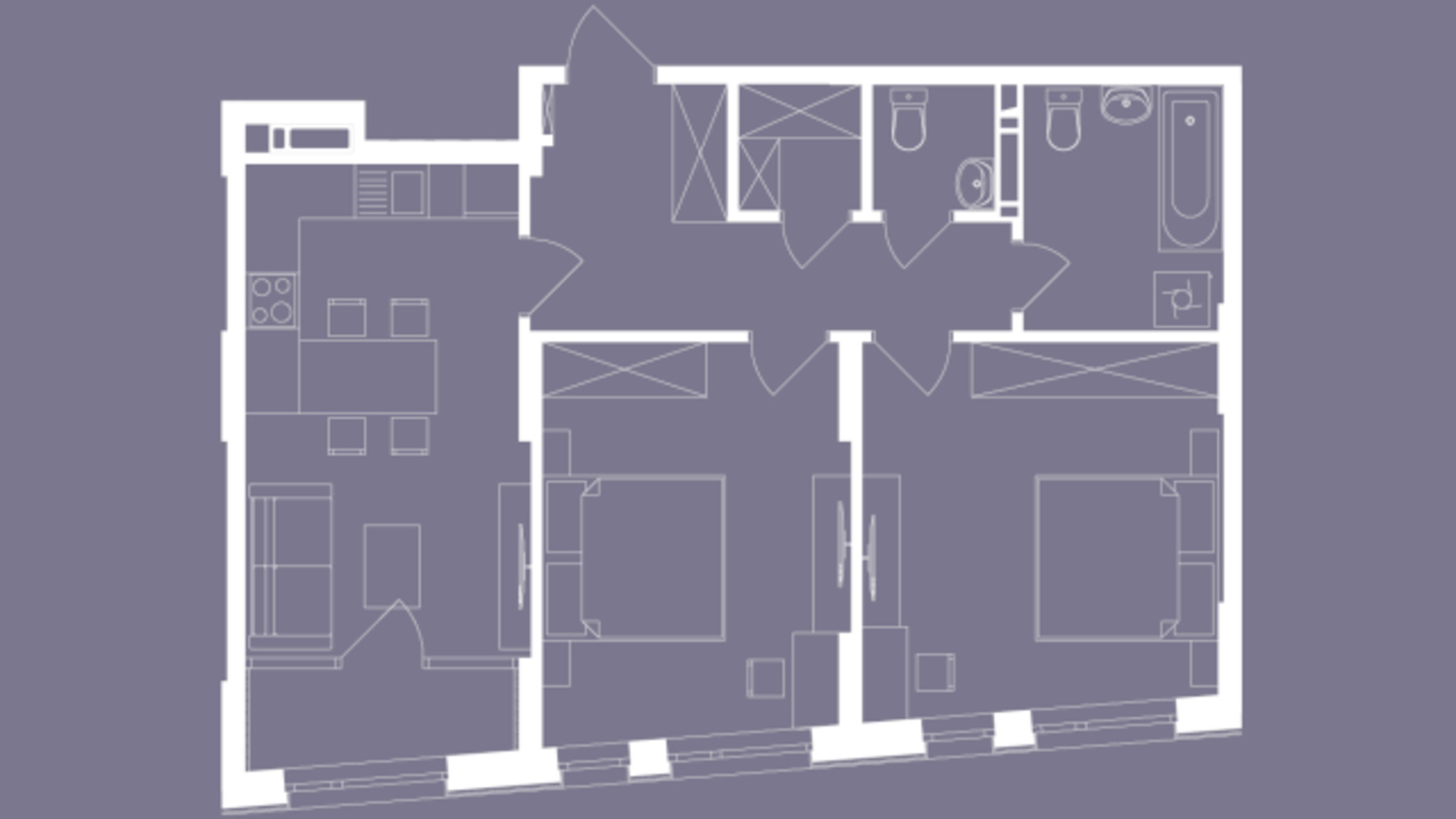Планування 2-кімнатної квартири в ЖК Svitlo Park 67.2 м², фото 307764