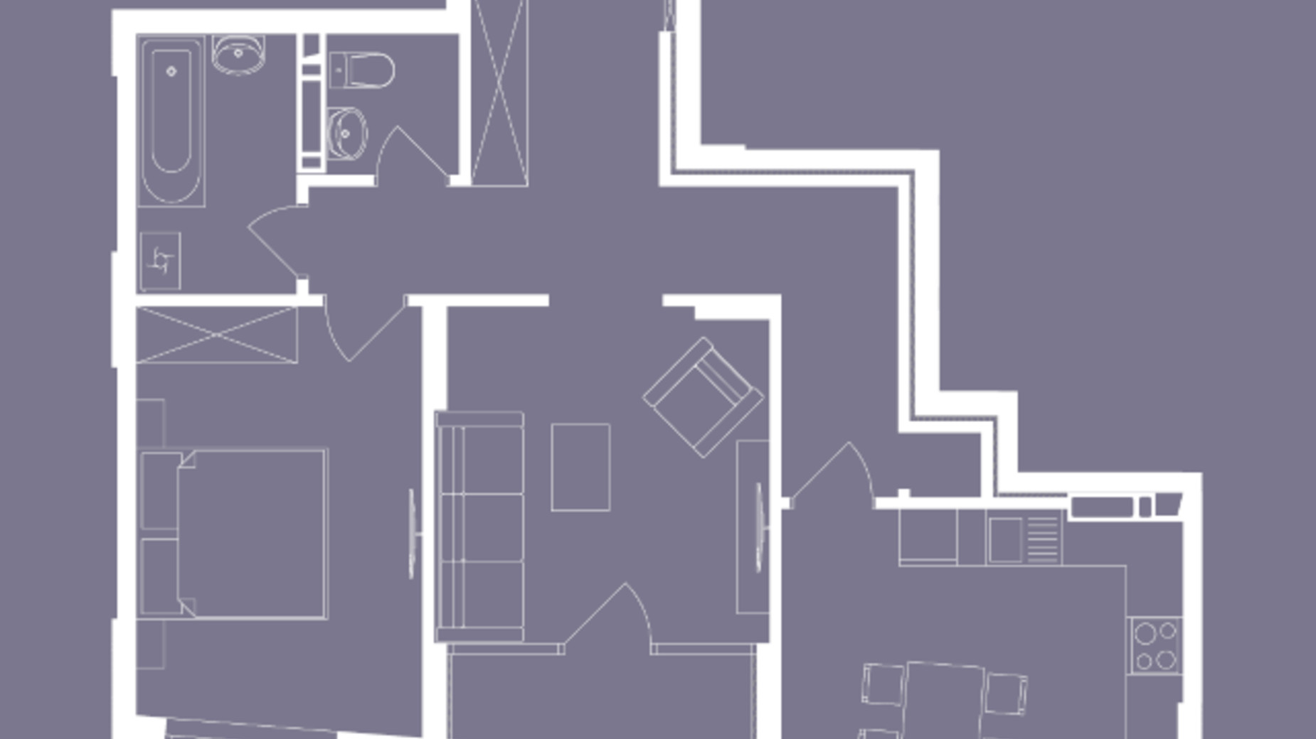 Планировка 2-комнатной квартиры в ЖК Svitlo Park 60.1 м², фото 307768