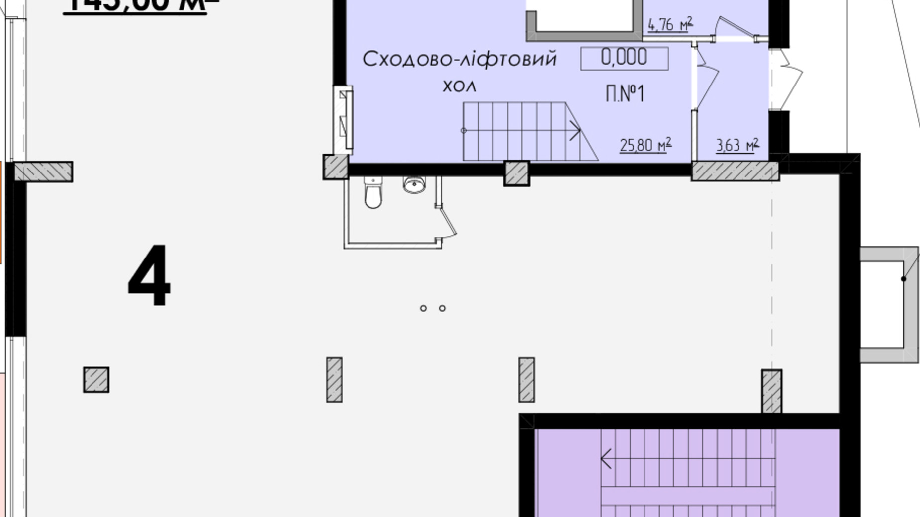 Планування приміщення в ЖК Олімп 145 м², фото 307877