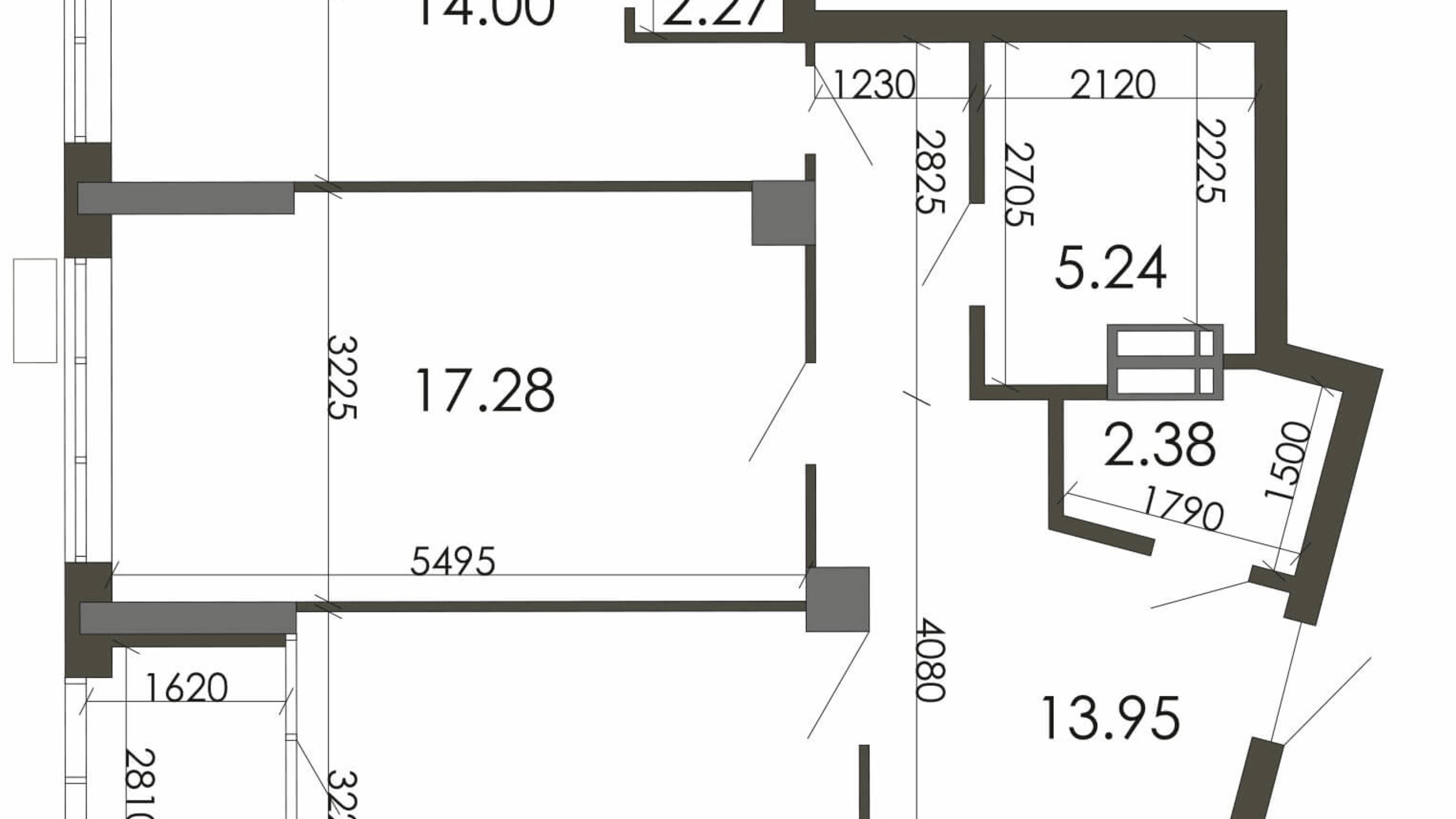 Планування 2-кімнатної квартири в ЖК Star City 73.77 м², фото 307957