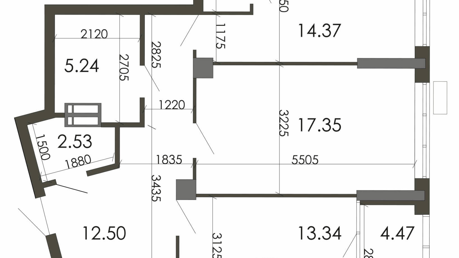 Планировка 2-комнатной квартиры в ЖК Star City 72.06 м², фото 307958