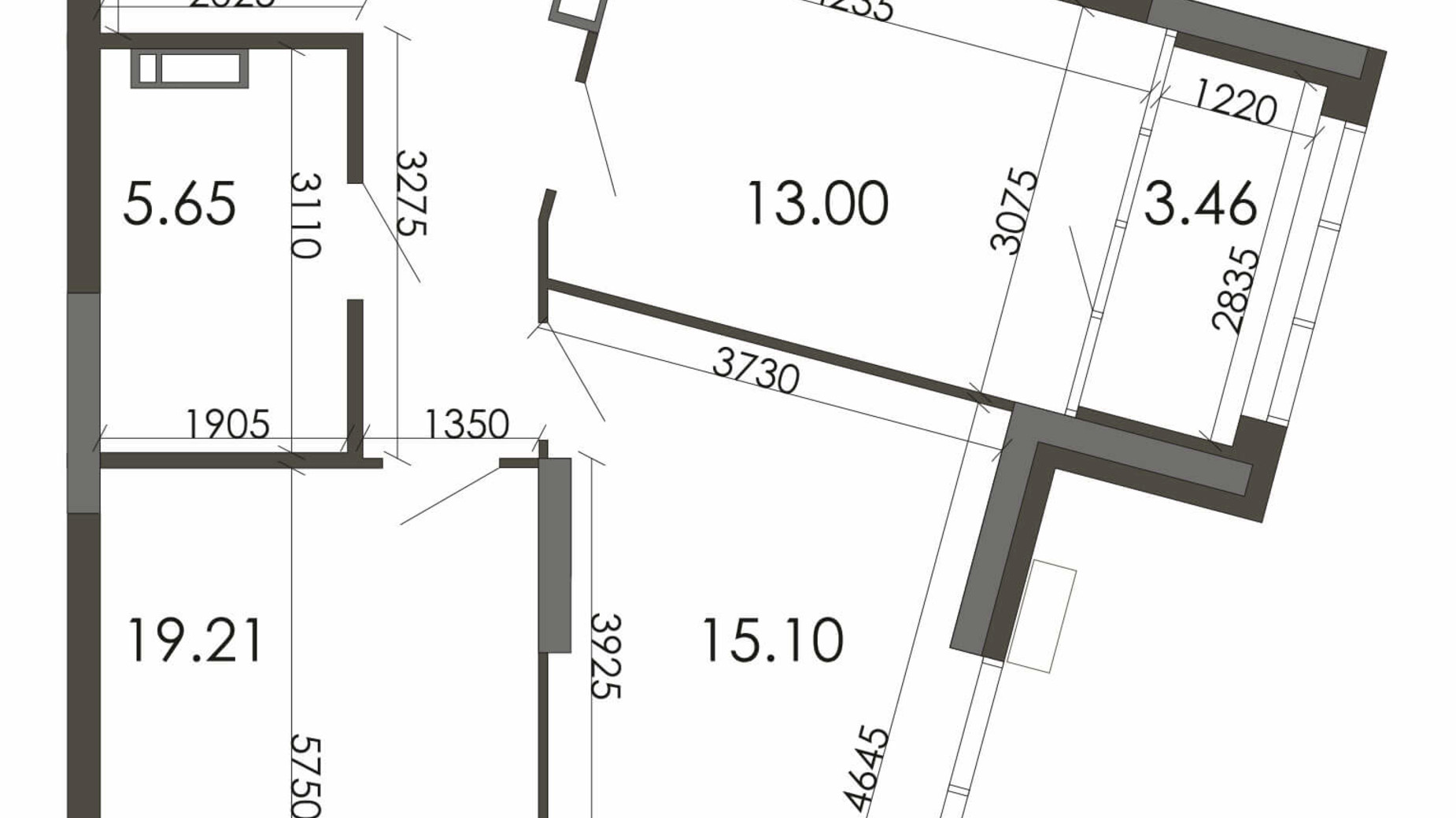 Планировка 2-комнатной квартиры в ЖК Star City 71.28 м², фото 307960