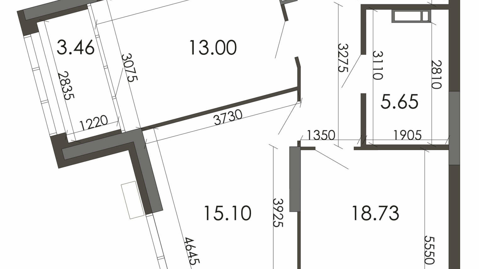 Планування 2-кімнатної квартири в ЖК Star City 70.76 м², фото 307963