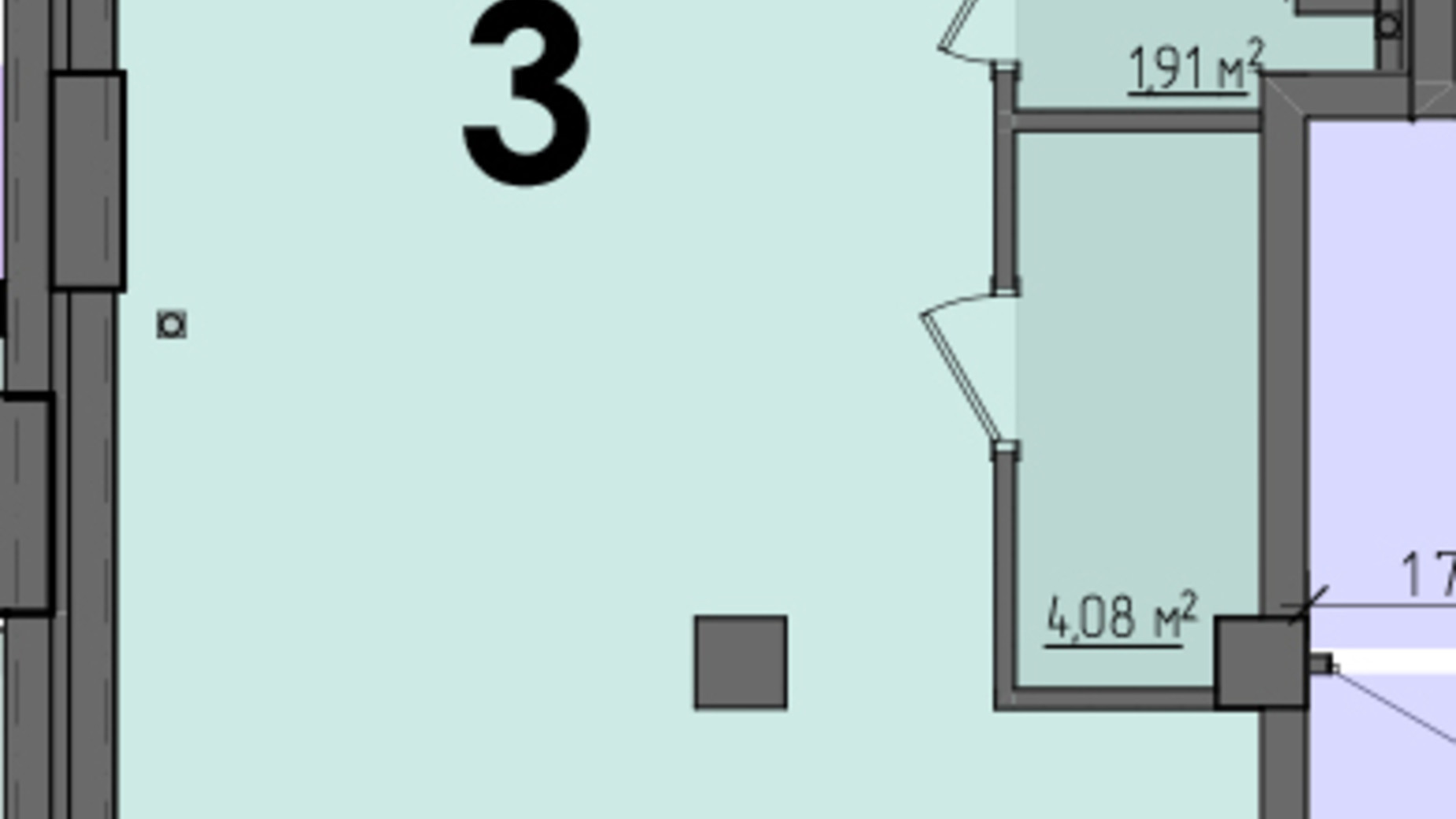 Планування приміщення в ЖК Олімп 79.73 м², фото 308653