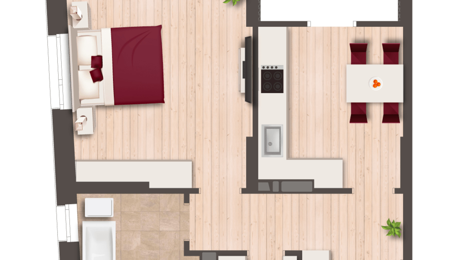 Планування 1-кімнатної квартири в ЖК Svitlo Park 42.7 м², фото 309633