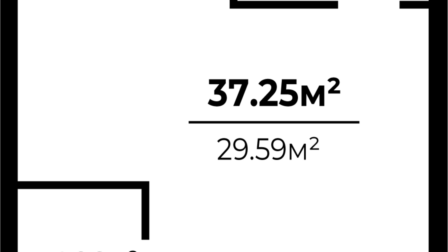 Планування 1-кімнатної квартири в ЖК О. Гончара, 38-42 37.25 м², фото 311798