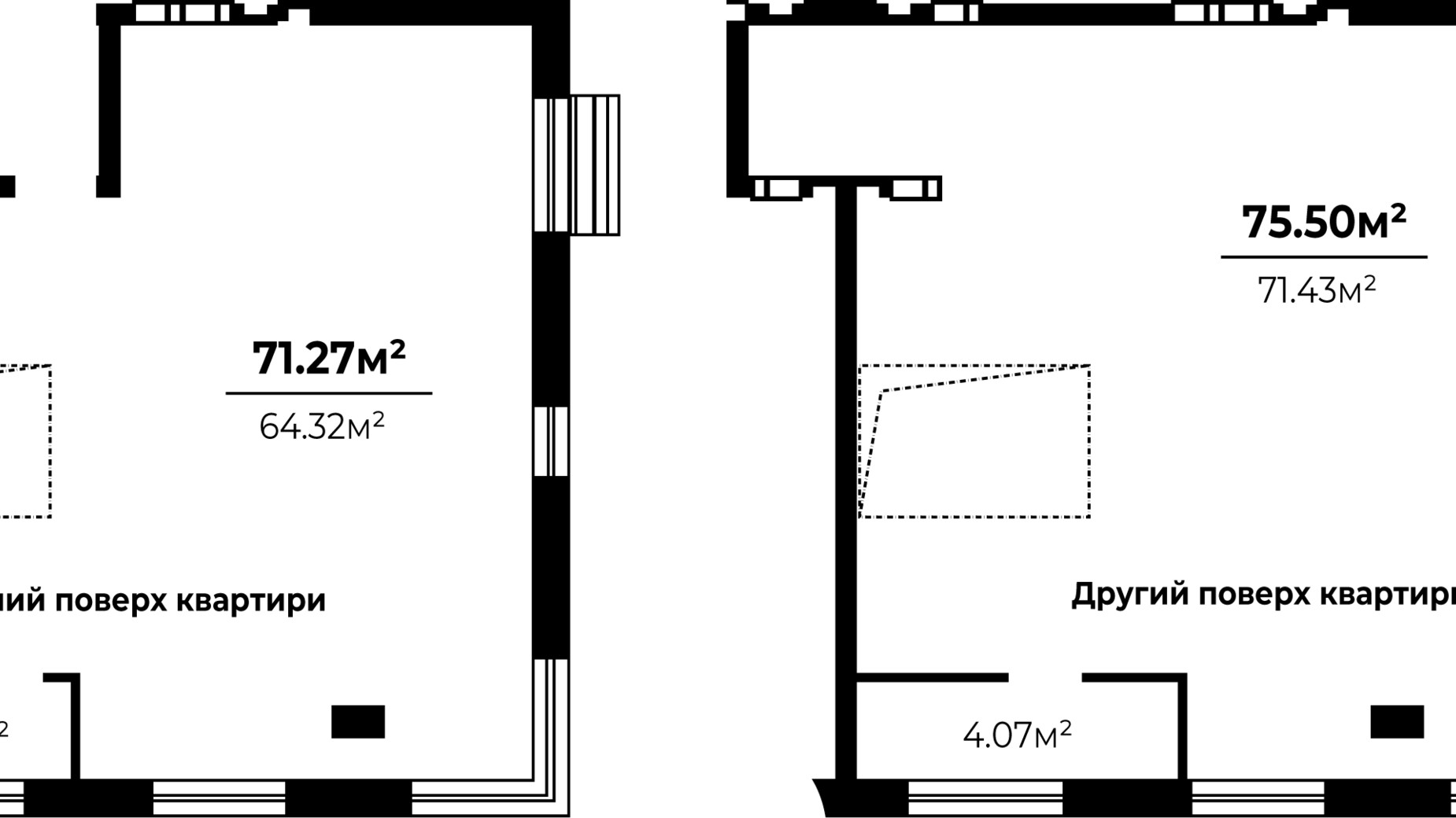 Планування багато­рівневої квартири в ЖК О. Гончара, 38-42 146.77 м², фото 311806