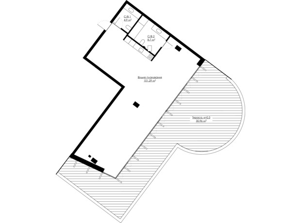 ЖК Andriyivsky City Space: планування 4-кімнатної квартири 145.85 м² ЖК Andriyivsky City Space: планування 4-кімнатної квартири 145.85 м²