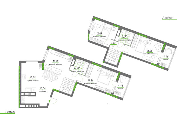 ЖК Нивки-Парк: планировка 4-комнатной квартиры 111.3 м²