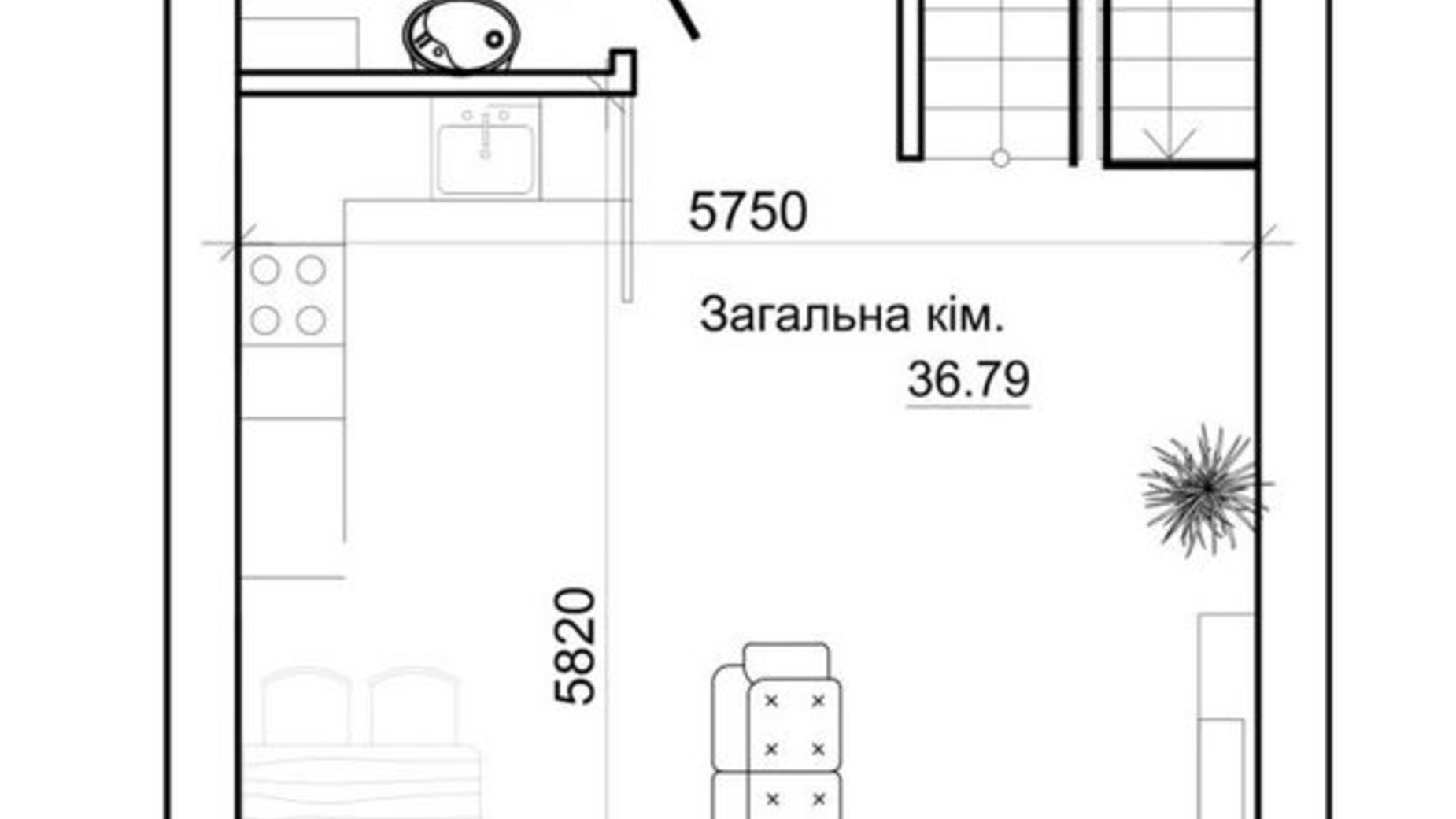 Планировка таунхауса в Таунхаус Premium Space 116.5 м², фото 313862