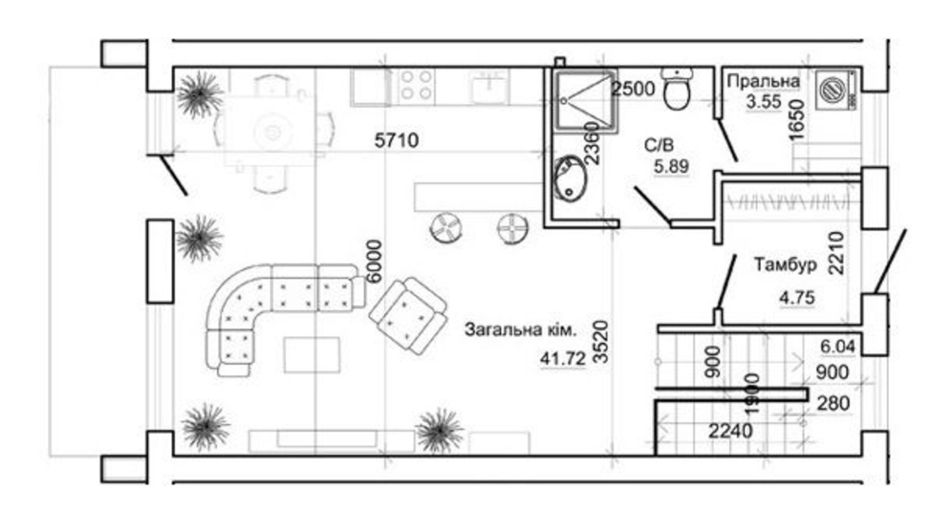 Планировка таунхауса в Таунхаус Premium Space 169.4 м², фото 313864