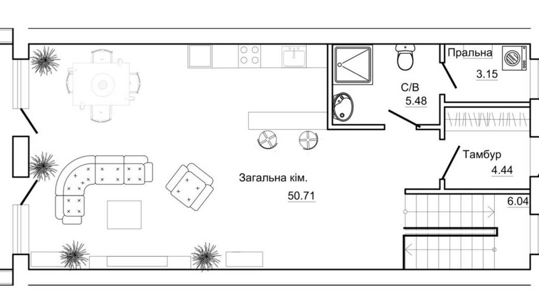 Планировка таунхауса в Таунхаус Premium Space 197.9 м², фото 313866