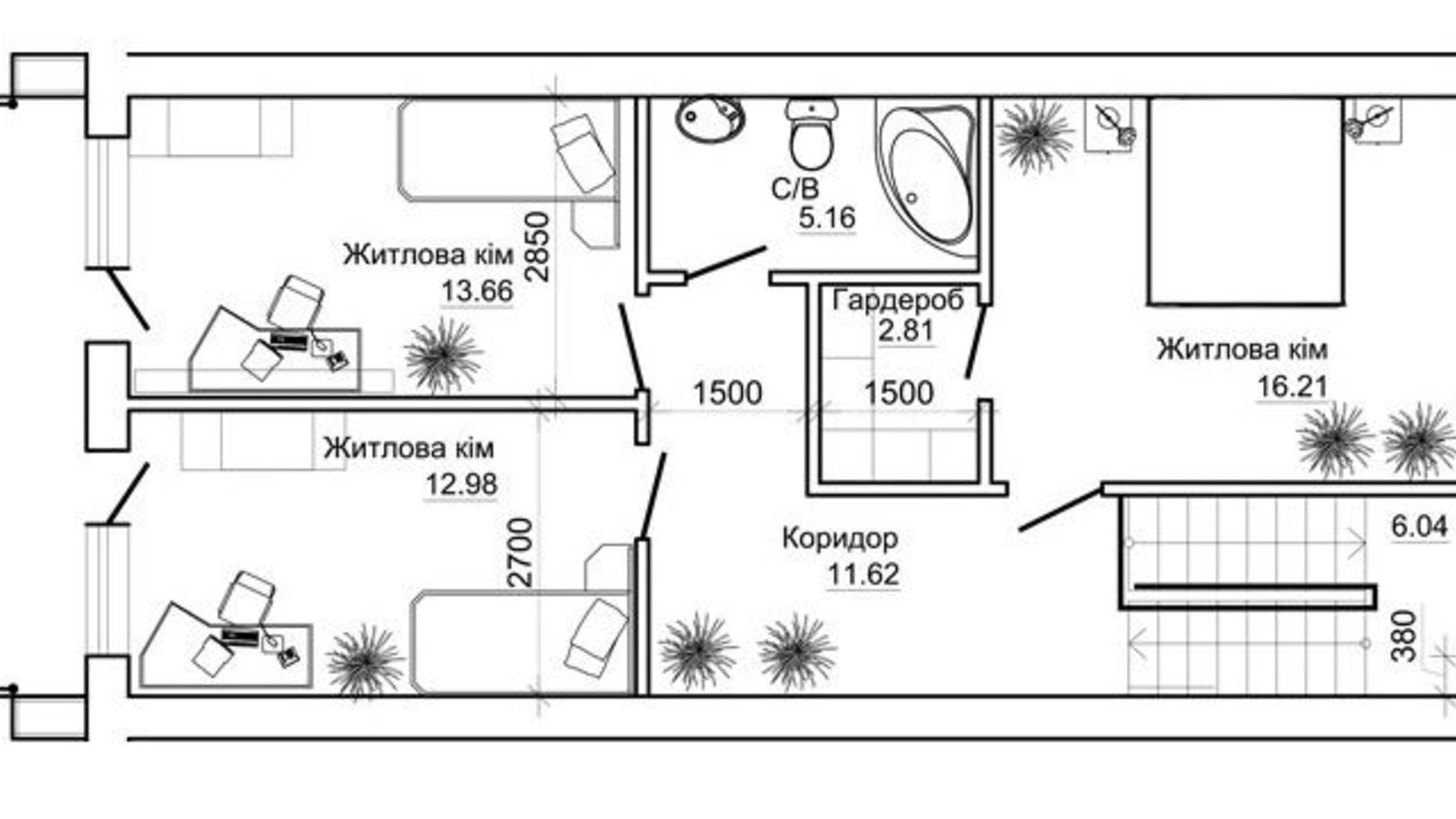 Планування таунхауса в Таунхаус Premium Space 197.9 м², фото 313867