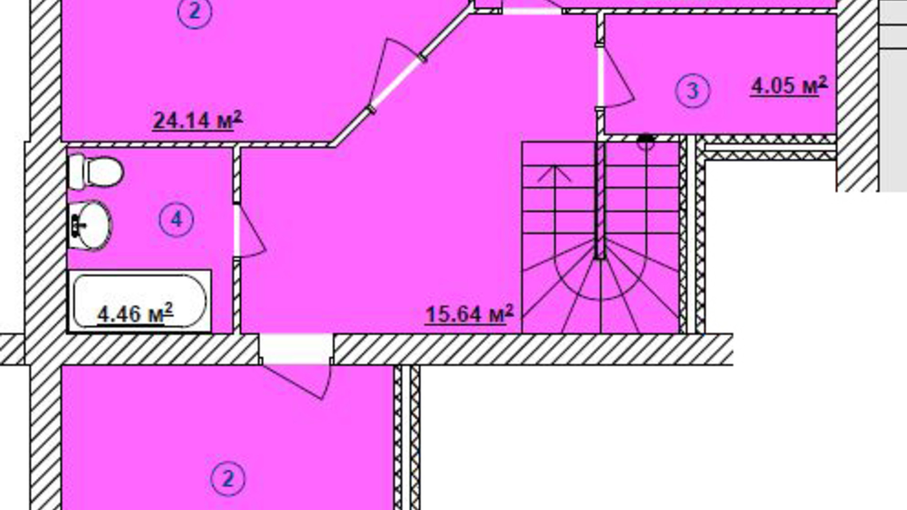 Планування багато­рівневої квартири в ЖК Turkish City 185.6 м², фото 314466