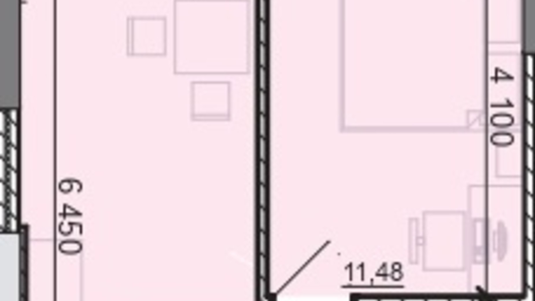 Планировка 1-комнатной квартиры в ЖК Акварель 8 38.19 м², фото 314577