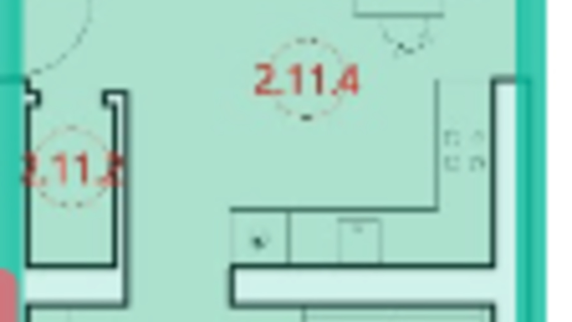 Планування 2-кімнатної квартири в ЖК Горизонт 69.3 м², фото 314717