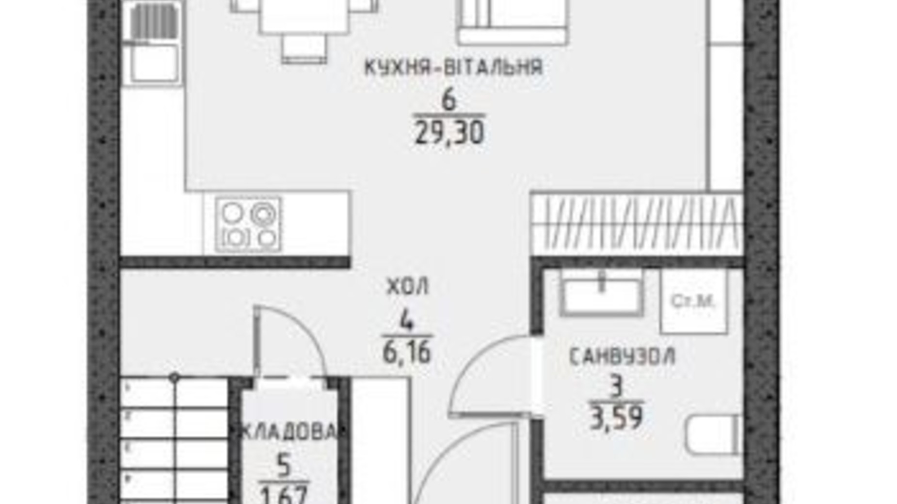 Планировка таунхауса в Таунхаус Amsterdam Town 149 м², фото 314778