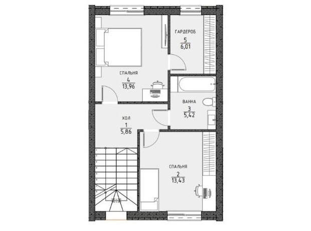 Таунхаус Amsterdam Town: планировка 4-комнатной квартиры 149 м²