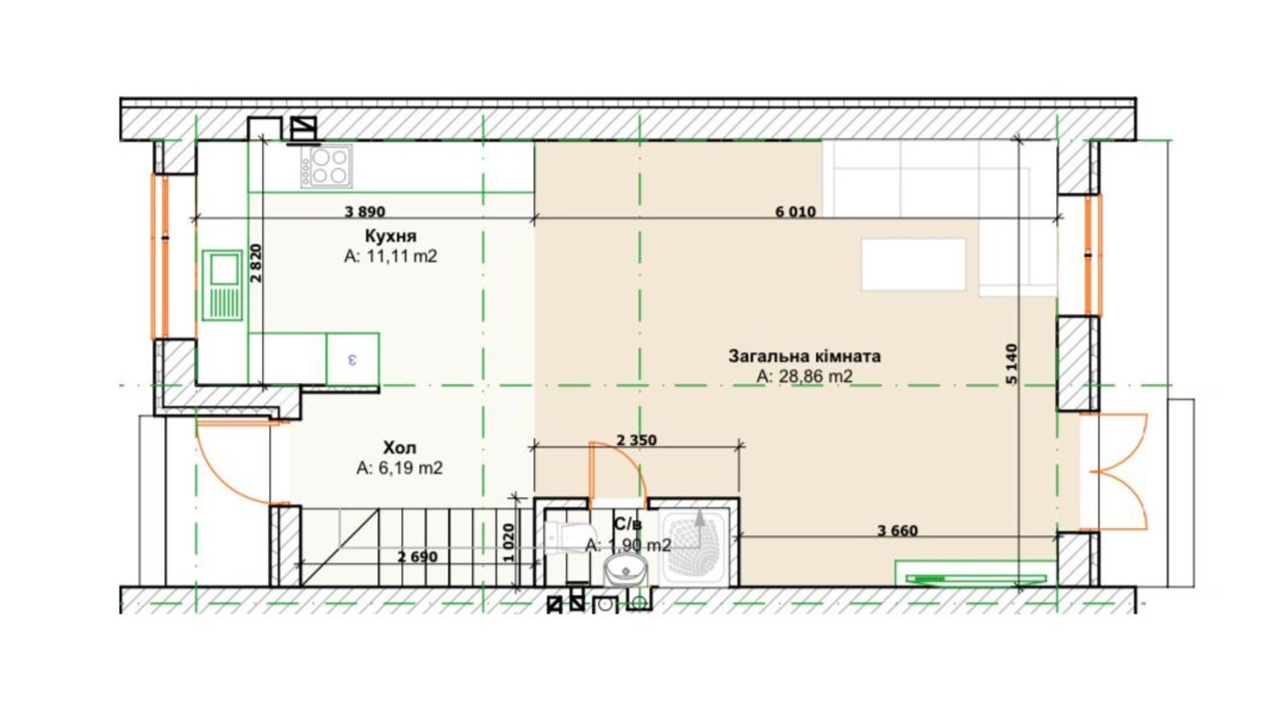 Планування таунхауса в Таунхаус Wellhome 97 м², фото 314828