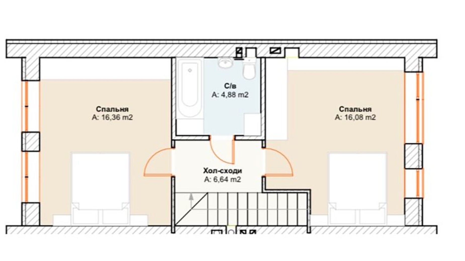 Планировка таунхауса в Таунхаус Wellhome 83 м², фото 314831