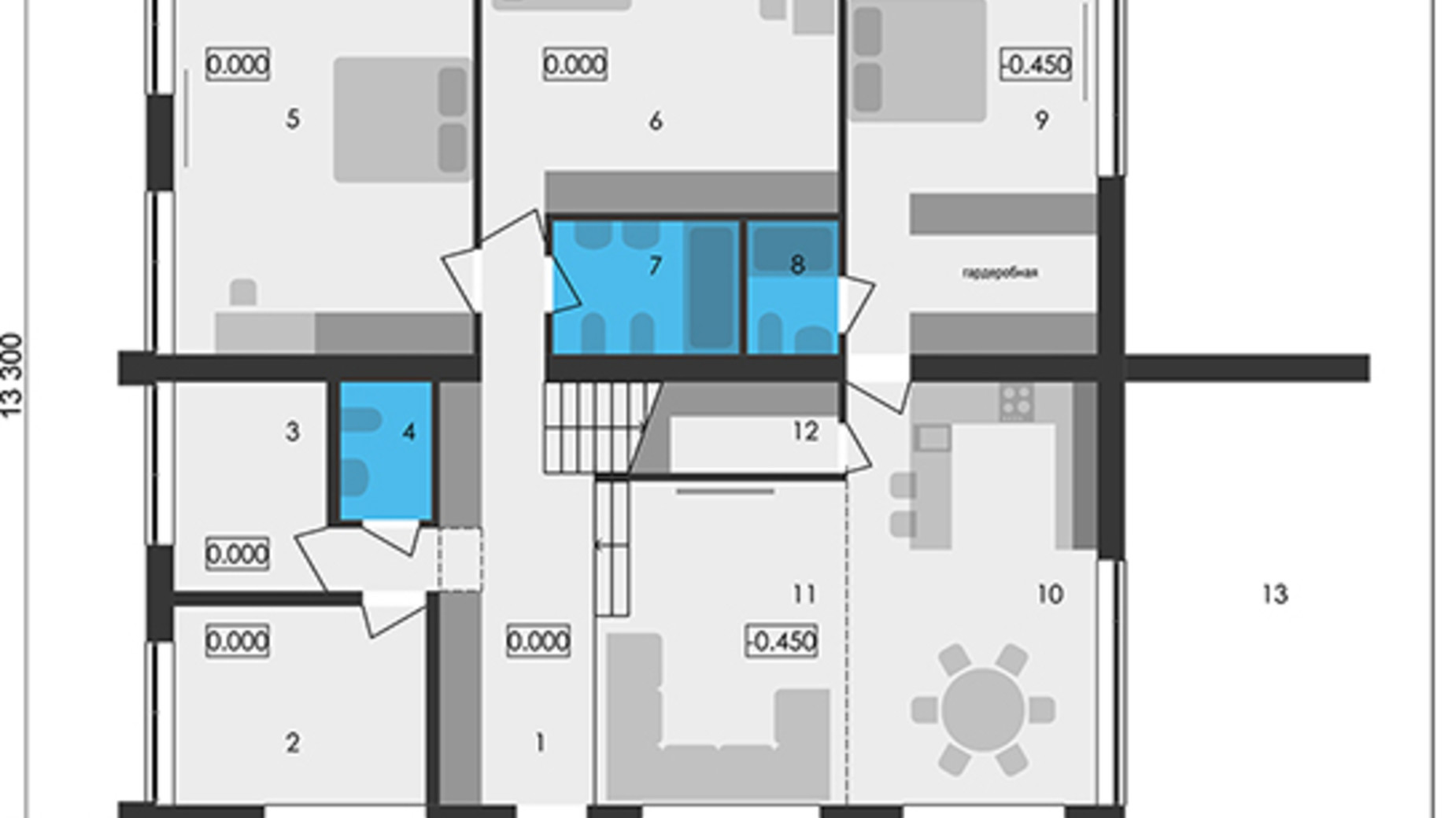 Планировка таунхауса в КГ EVO country club 225 м², фото 315047