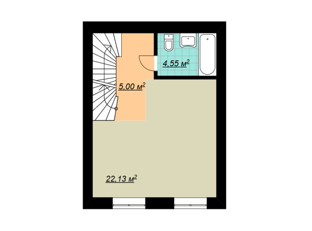 Таунхаус Bavaria House: планировка 2-комнатной квартиры 100 м²