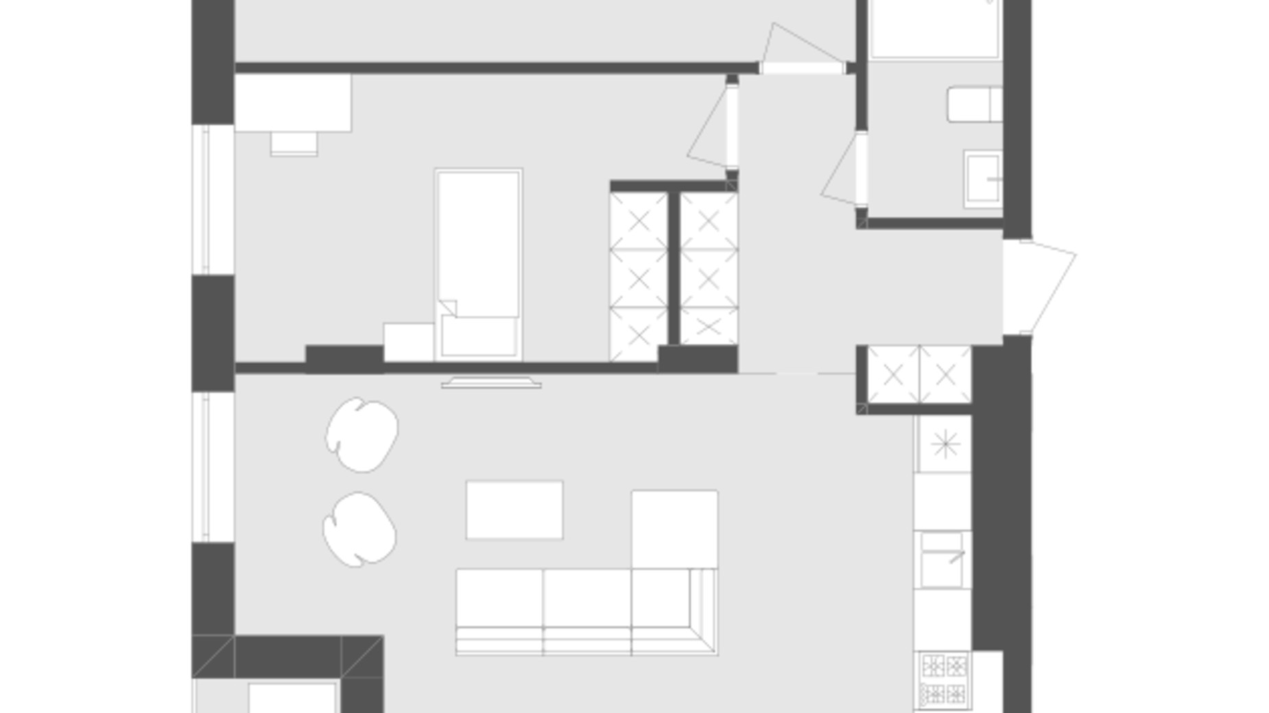 Планування 2-кімнатної квартири в ЖК Avalon Yard 79.79 м², фото 316730