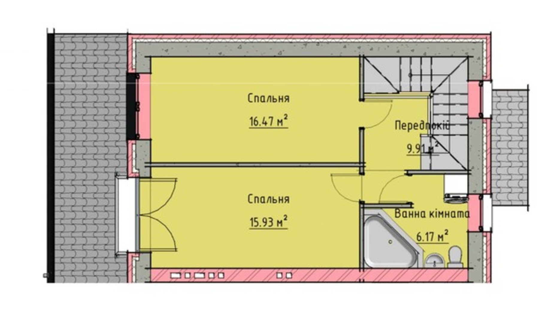 Планировка таунхауса в Таунхаус на Малеванке 74 м², фото 316928