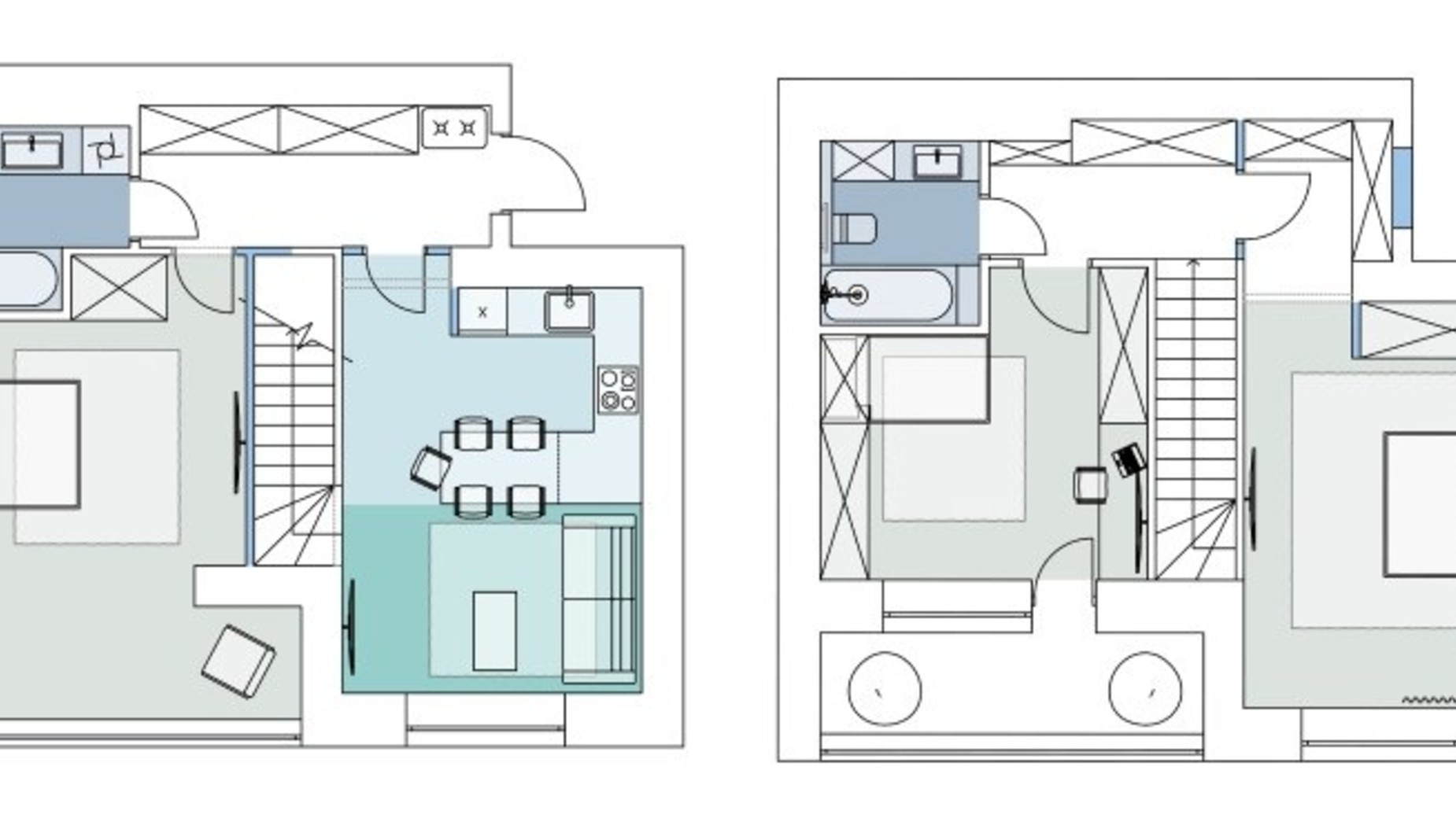 Планировка много­уровневой квартиры в ЖК Comfort House 80.9 м², фото 317410