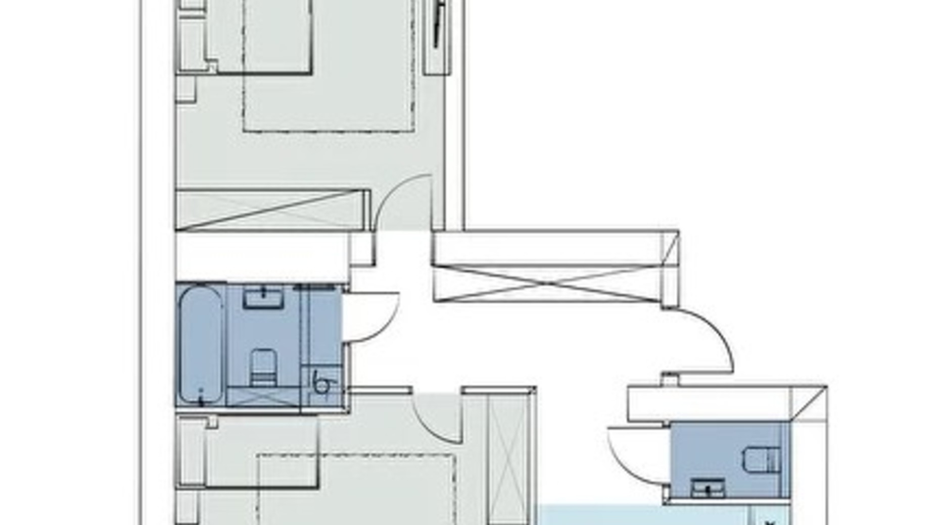 Планування 2-кімнатної квартири в ЖК Comfort House 84.4 м², фото 317415