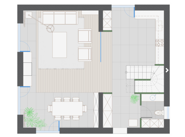 КГ KYIV OASIS: планировка 3-комнатной квартиры 150 м²