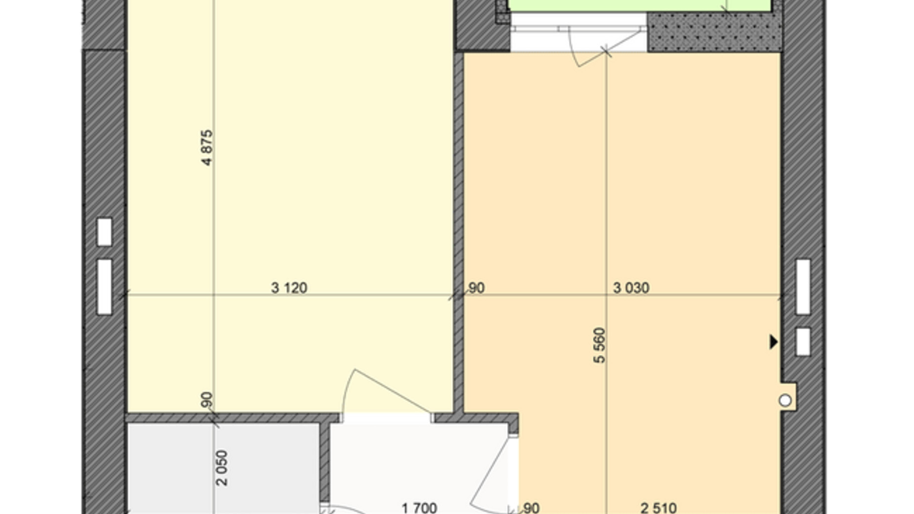 Планировка 1-комнатной квартиры в ЖК Столичный 40.5 м², фото 319391