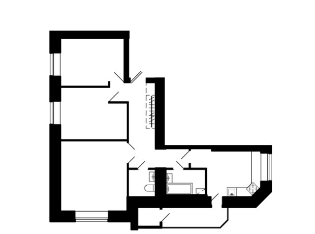 ЖК ул. Троллейбусная, 4: планировка 3-комнатной квартиры 78.79 м²