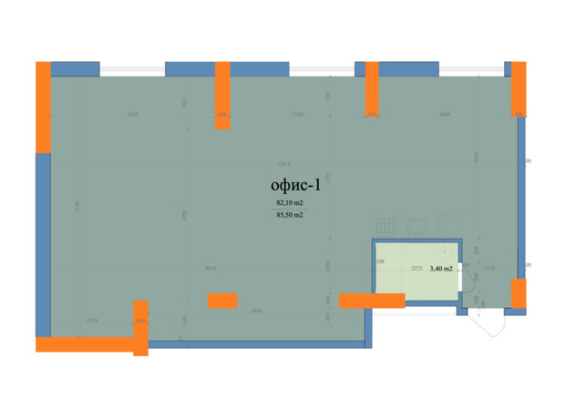 ЖК Магистр: планировка помощения 85.5 м²