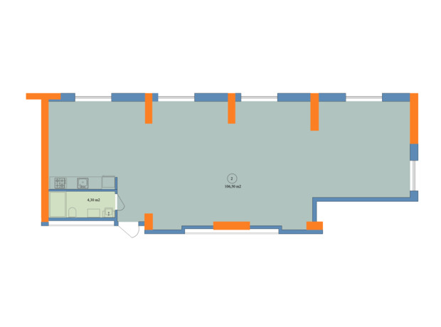 ЖК Магістр: планування приміщення 106.5 м²