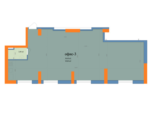 ЖК Магістр: планування приміщення 89.8 м²