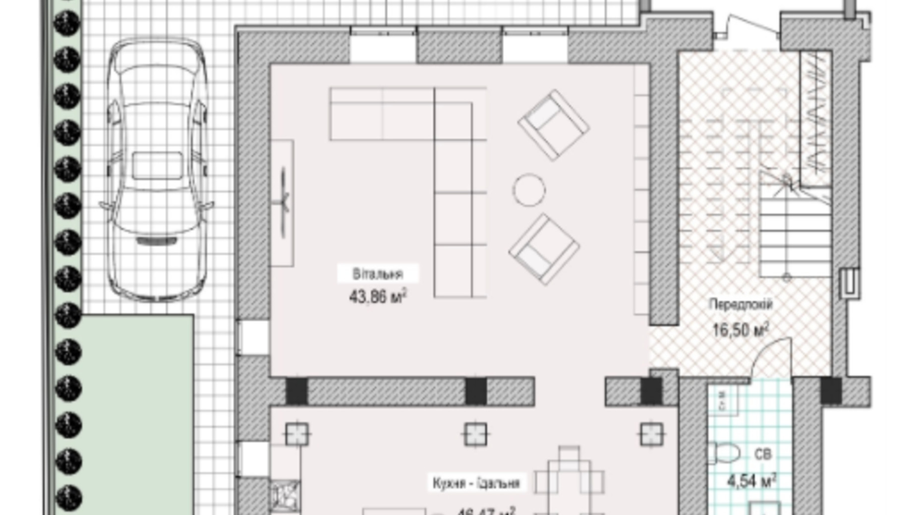 Планировка много­уровневой квартиры в ЖК Notting Hill 228.4 м², фото 320963