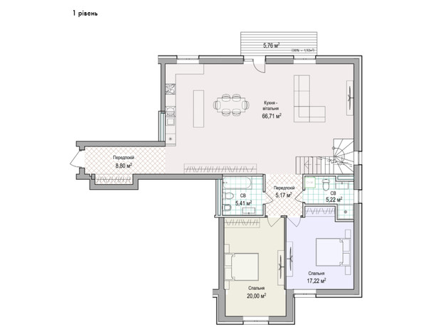 ЖК Notting Hill: планування 4-кімнатної квартири 198.5 м²