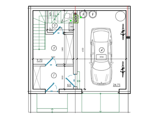 Таунхаус Avinion: планування 3-кімнатної квартири 130 м²