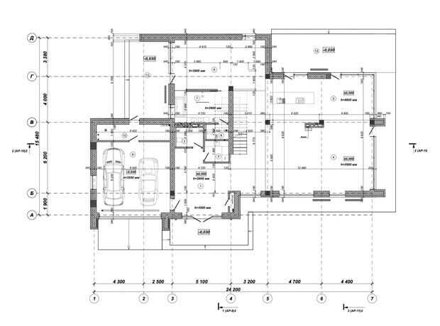 КГ K3 Park: планировка 4-комнатной квартиры 391.9 м²