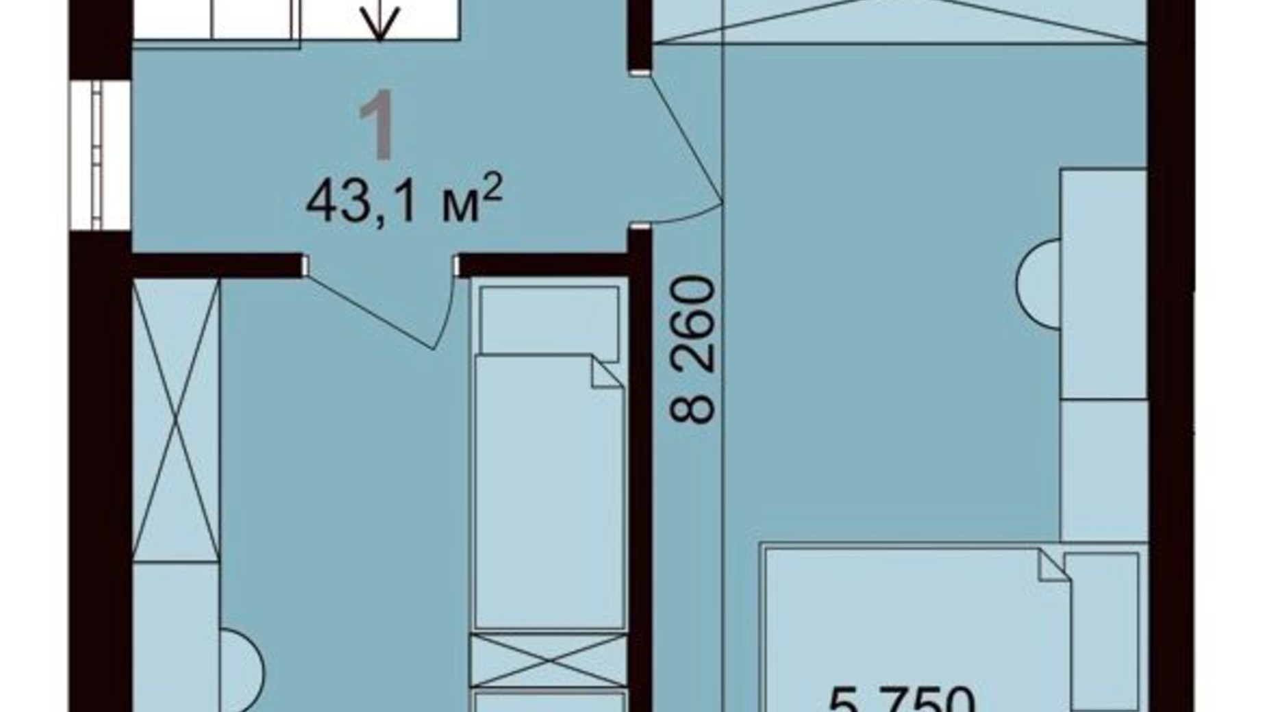 Планування таунхауса в Таунхаус Living Place 84.9 м², фото 321361