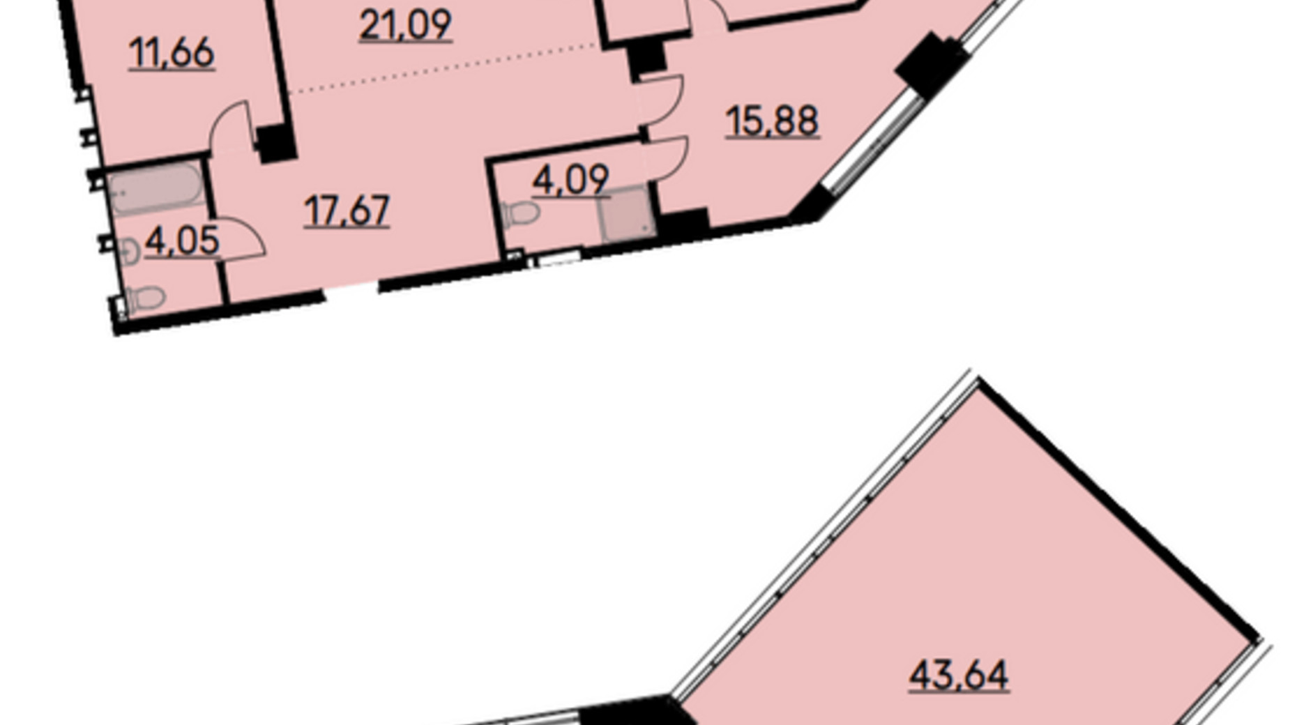 Планування 5-кімнатної квартири в ЖК Bauhaus 250.12 м², фото 322216