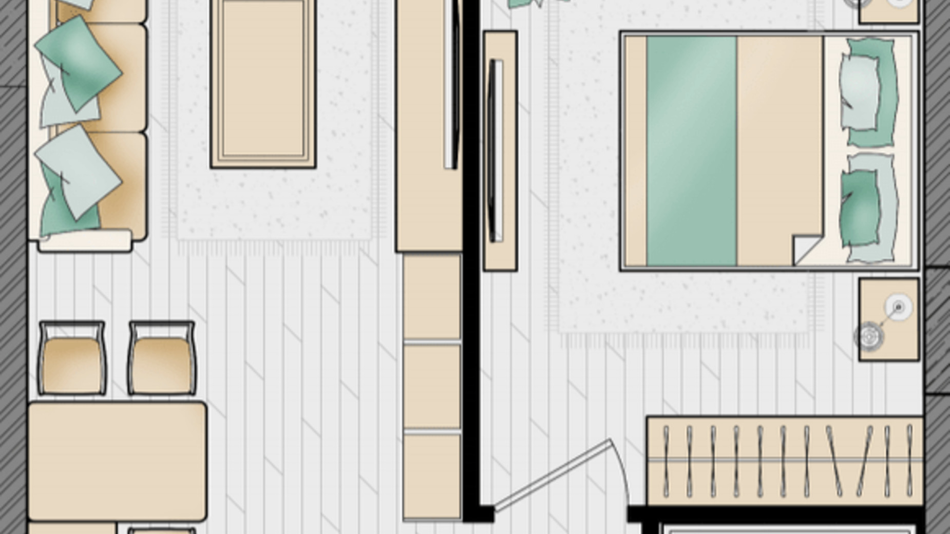 Планировка 1-комнатной квартиры в ЖК Manhattan 42 м², фото 322547