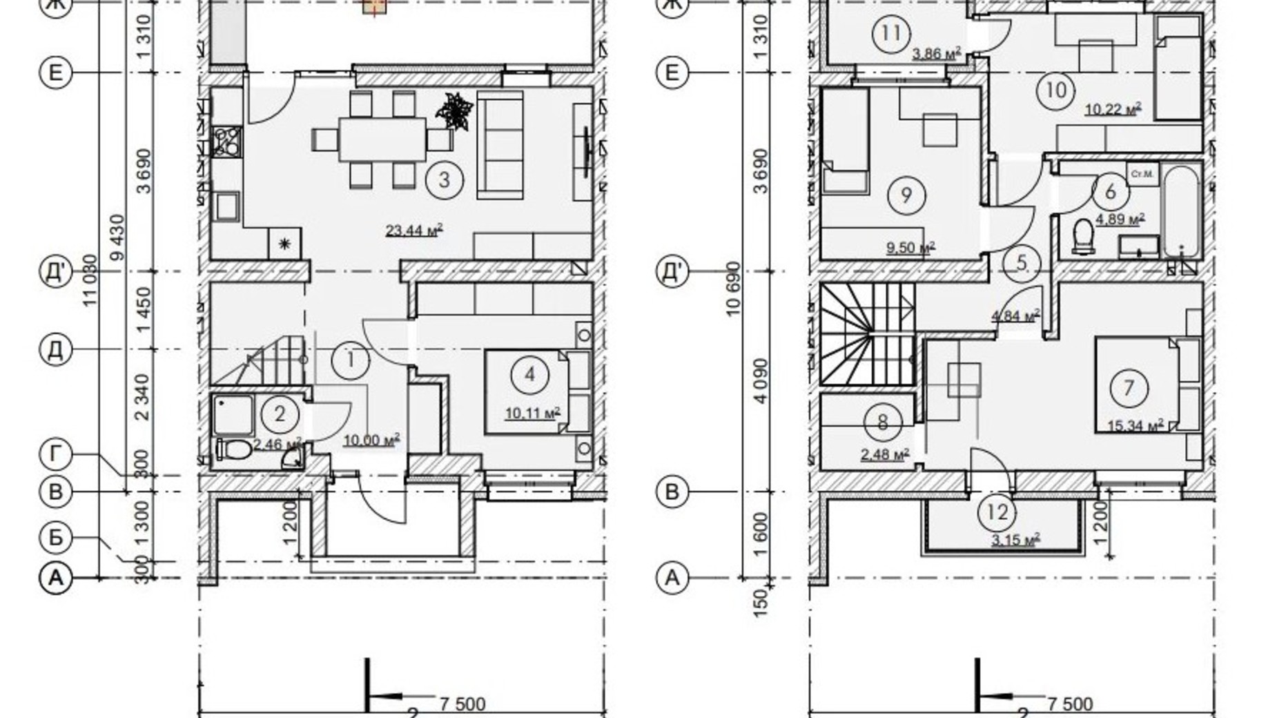 Планировка таунхауса в Таунхаус Cherry Town 4 100.29 м², фото 322568